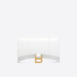 Balenciaga HOURGLASS WALLET ON CHAIN BOX IN WHITE